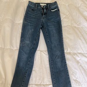 Dark wash high-rise jeans